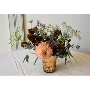 Mercury Glass Vase + Votive Holder